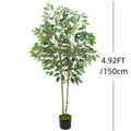 1pc Artificial Silk Ficus Tree with Plastic Pot for Office and Home Decor, Decorative Artificial Plant for Indoors and Outdoors, Fake Ficus Plant All Year Round Decoration